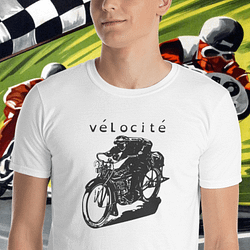 Man in a Motorcycle Bullet Velocity TShirt from Mrugacz.