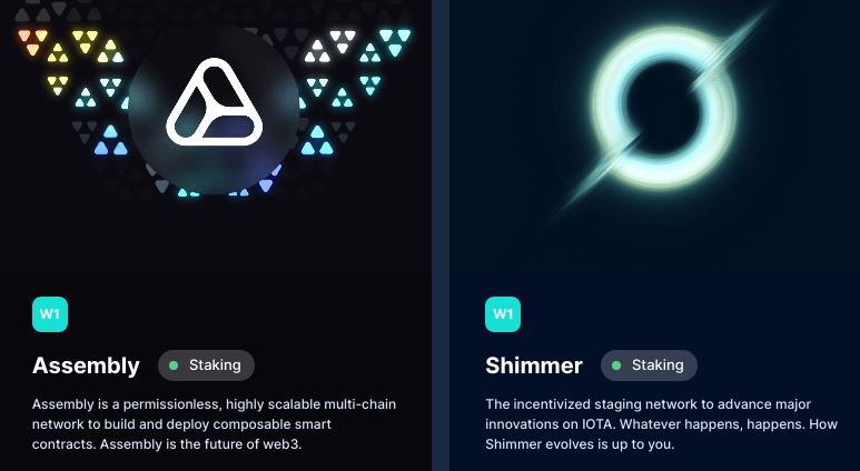 Assembly and Shimmer token logos on Mrugacz website.