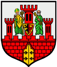 City emblem for Brzesc Kujawski, Poland on Mrugacz Rybka Novak Kozlowski website.
