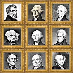 9 haunted presidents nft collection from mrugacz site.